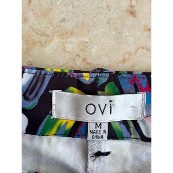 OVI  SZ M Colorful Abstract Print Womens Shorts By OVI - Picture 3 of 7